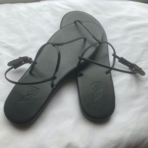 Ancient Greek Sandals - Black 'Katerina' Sandals